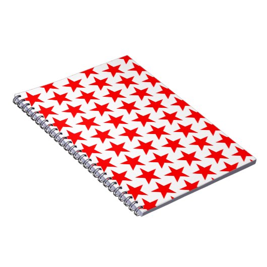 Red Star Pattern Notizblock (Rechte Seite)