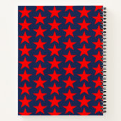 Red Star Pattern Notizblock (Rückseite)