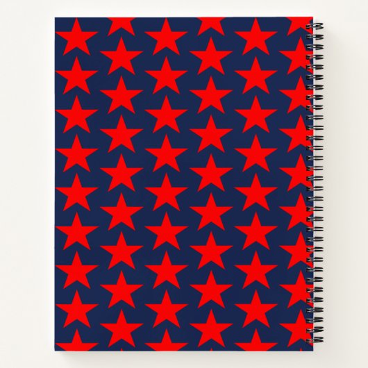 Red Star Pattern Notizblock (Rückseite)