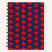 Red Star Pattern Notizblock (Vorderseite)