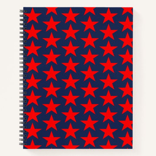 Red Star Pattern Notizblock (Vorderseite)