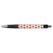 Red Star Pattern Schwarz Kugelschreiber (Vorderseite)