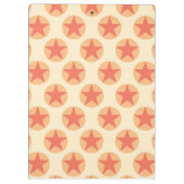 Red Star Pattern von Schaufenster Klemmbrett (Rückseite)