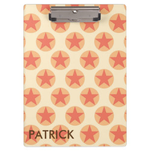 Red Star Pattern von Schaufenster Klemmbrett
