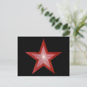 Red Star Postcard schwarz Postkarte (Stehend Vorderseite)