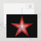 Red Star Postcard schwarz Postkarte (Vorne/Hinten)