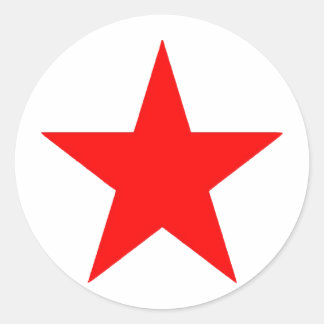 Red Star Produkte & Designs! Runder Aufkleber
