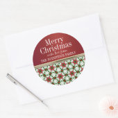 Red Star Ribbon Weihnachtsgeschenk Tag Stickers (Umschlag)
