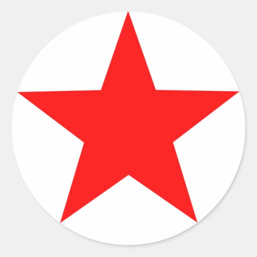 Red Star Round Aufkleber (Vorderseite)