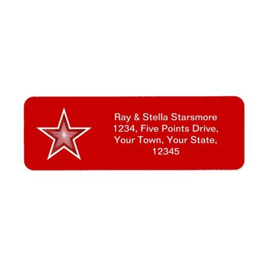 Red Star Rücksendeadresse rot (Vorne)