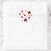 Red Star Runder Aufkleber (Tasche)
