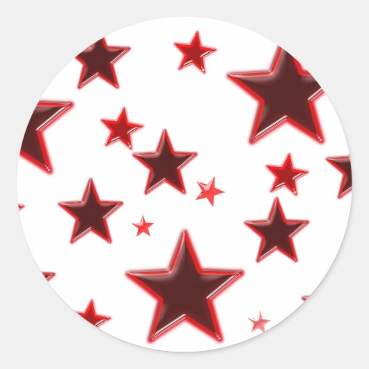 Red Star Runder Aufkleber (Vorderseite)