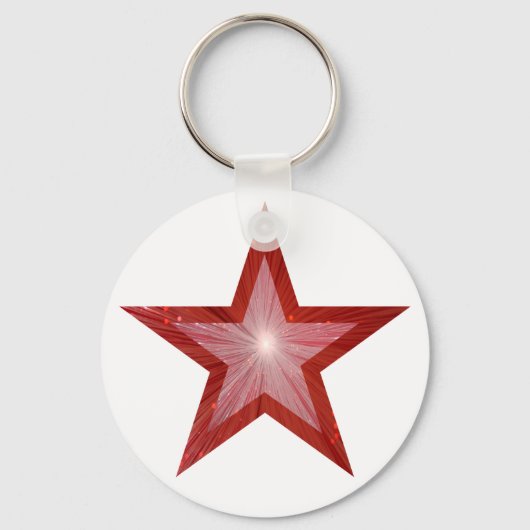 Red Star Schlüsselanhänger weiß (Vorderseite)