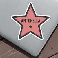 Red Star Shape Kontur Einfaches Cooles Individuell