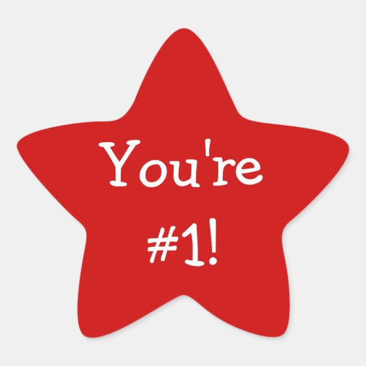 Red Star Sie sind #1 Aufkleber (Vorderseite)