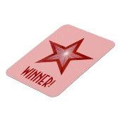 Red Star 'Sieger' flexibler Magnet rosa (Linke Seite)