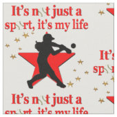 RED STAR SOFTBALL IST MEIN LEBENSGESCHMACK STOFF (Nahaufnahme)