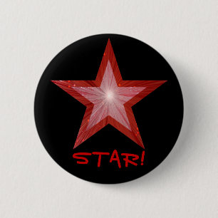 Red Star 'STAR' Button Abzeichen schwarz