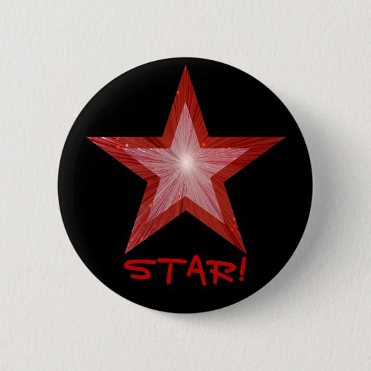 Red Star 'STAR' Button Abzeichen schwarz (Vorderseite)