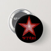 Red Star 'STAR' Button Abzeichen schwarz (Vorne & Hinten)