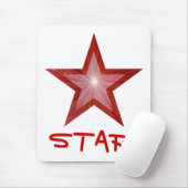 Red Star 'STAR' Mousepad White (Mit Mouse)