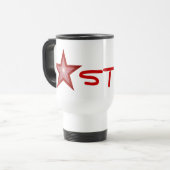 Red Star 'STAR' Reisetuch weiß Reisebecher (Vorderseite Links)