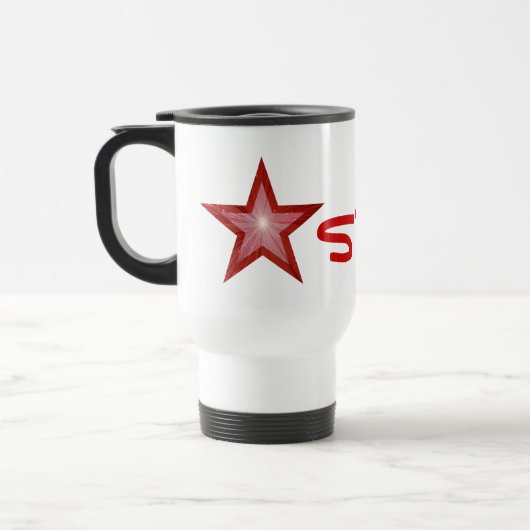 Red Star 'STAR' Reisetuch weiß Reisebecher (Links)