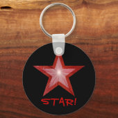 Red Star 'STAR' Schlüsselanhänger schwarz (Vorderseite)