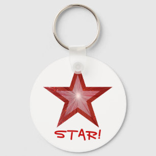 Red Star 'STAR' Schlüsselanhänger weiß