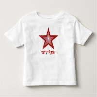 Red Star 'STAR!' T - Shirt für Kleinkinder weiß