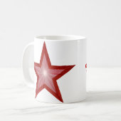 Red Star 'STAR!' Tasse weiß (Vorderseite Links)