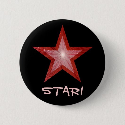 Red Star 'STAR' Taste schwarz Button (Vorderseite)