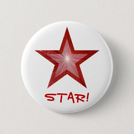 Red Star 'STAR' Taste weiß! Button (Vorderseite)