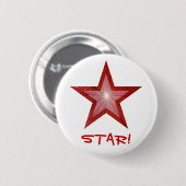 Red Star 'STAR' Taste weiß! Button (Vorne & Hinten)