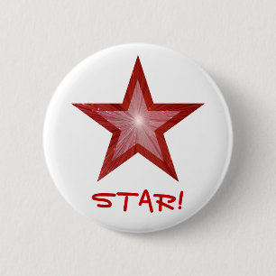 Red Star 'STAR' Taste weiß! Button