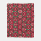 Red Star und Green Geometric Weihnachtsmuster Fleecedecke (Vorderseite)
