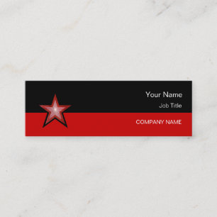 Red Star Visitenkarte Rot Schwarz