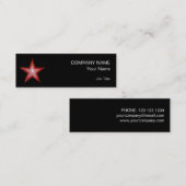 Red Star Visitenkartenvorlage schwarz Mini Visitenkarte (Vorne/Hinten)