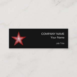 Red Star Visitenkartenvorlage schwarz Mini Visitenkarte