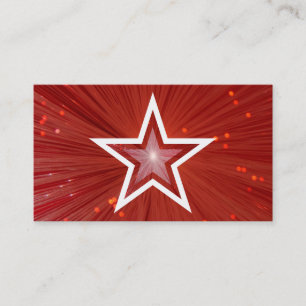 Red Star Visitenkartenvorlage weiß Visitenkarte