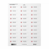 Red Star von David Return Address Label (Vorne)
