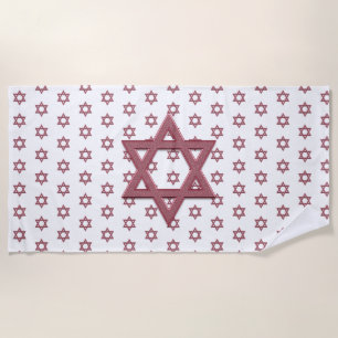 Red Star von David Seamless Strandtuch