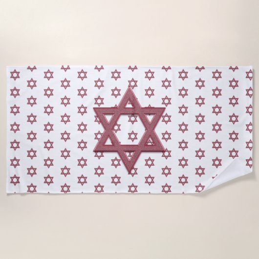 Red Star von David Seamless Strandtuch (Vorderseite)
