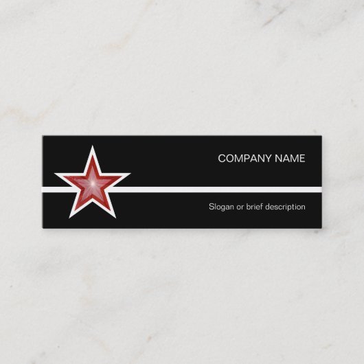 Red Star White Line Visitenkarte (Vorderseite)