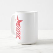 Red Star with Chevron Arrows Kaffeetasse (Vorderseite Links)