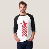 Red Star with Chevron Arrows T-Shirt (Vorne ganz)
