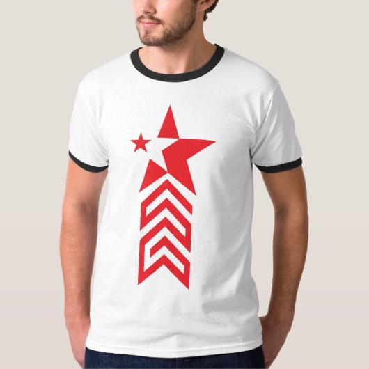 Red Star with Chevron Arrows T-Shirt (Vorderseite)