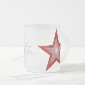 Red Star "Your Text" zwei Töne Tasse weiß (VorderseiteRechts)