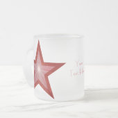 Red Star "Your Text" zwei Töne Tasse weiß (Vorderseite Links)