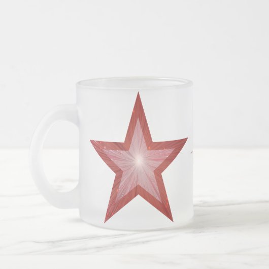 Red Star "Your Text" zwei Töne Tasse weiß (Links)